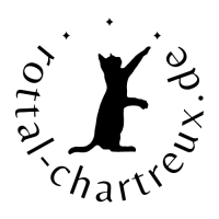 beauté de la rottal, logo, black on white cat, chartreux, kartäuser